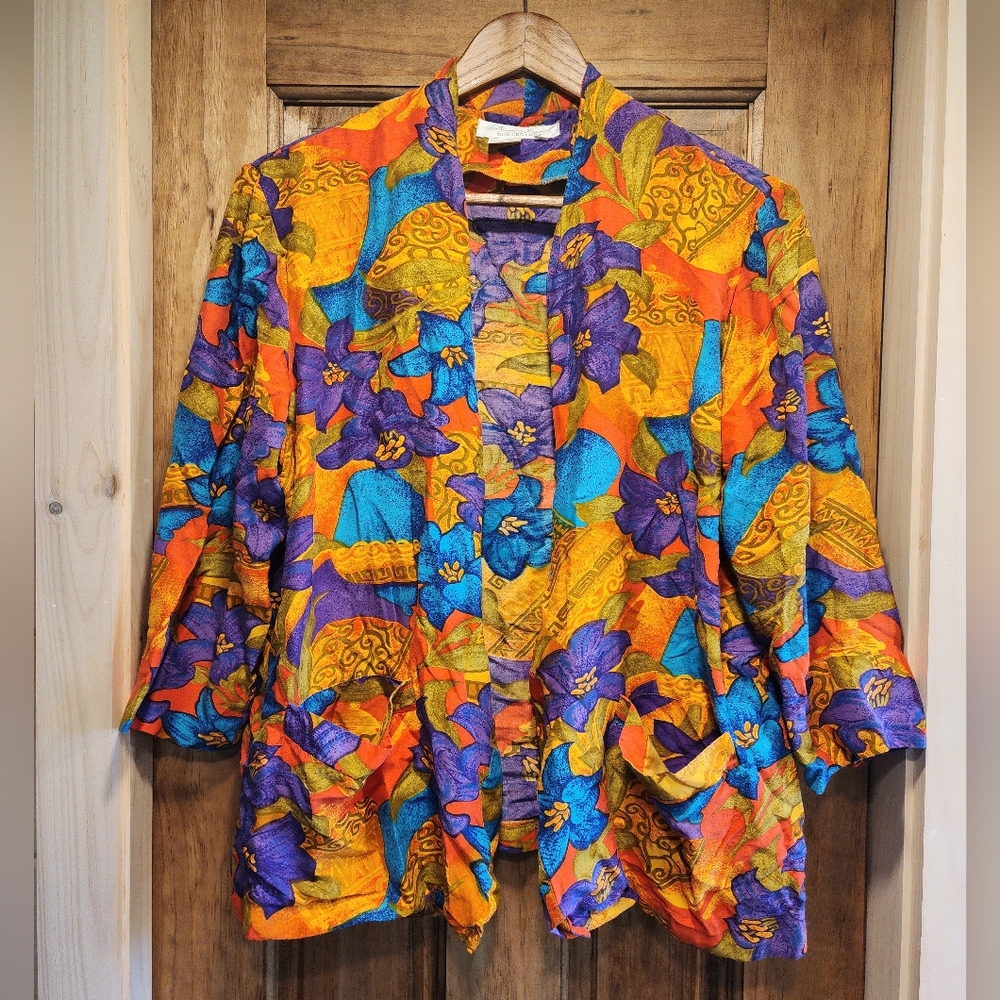 Vintage Laura & Jayne Collection Floral Lightweight Cardigan